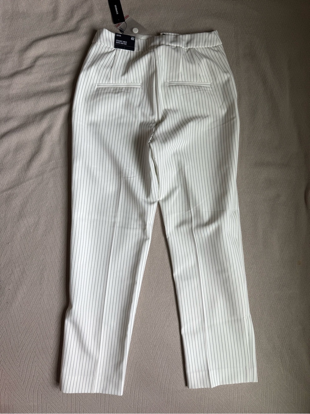 Express White Pinstripe Dress Pants - Picture 2 of 5